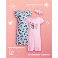 thumbnail image 2 of dELiA*s Girls' Nightgown Pajamas - 2 Pack Ruffle Trim Sleep Dress with Hair Scrunchie (Sizes: 4-14), 2 of 7