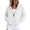 White, variant on cocolona Fall Jackets for Women Casual Loose Long Sleeve Lapel Outerwear Hem Drawstring Solid Color Textured Trendy Outfits