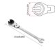 thumbnail image 2 of Xihbxyly Llave de Trinquete de Cabeza Abierta Métrica, Diseño de 72 Dientes, Cabezal Ajustable a 180°, Acero Al Vanadio, Alto Torque, Acabado Resistente a La Oxidación, Ajuste Rápido, Ideal para Espa, 2 of 2