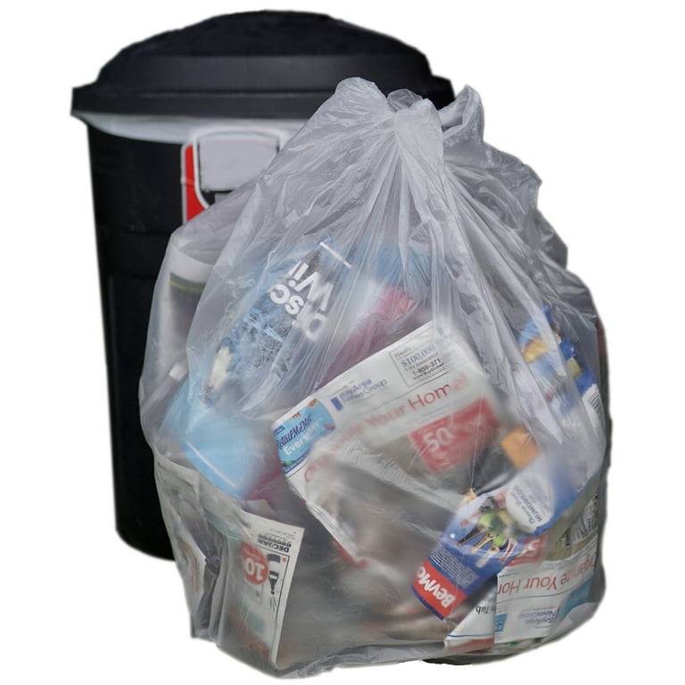 33 Gallons 1.1 Mil Clear Low Density Trash Bags 23x10x39 - 250