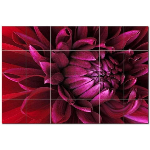 Flowers Ceramic Tile Mural Kitchen Backsplash Bathroom Shower, 402301-S64