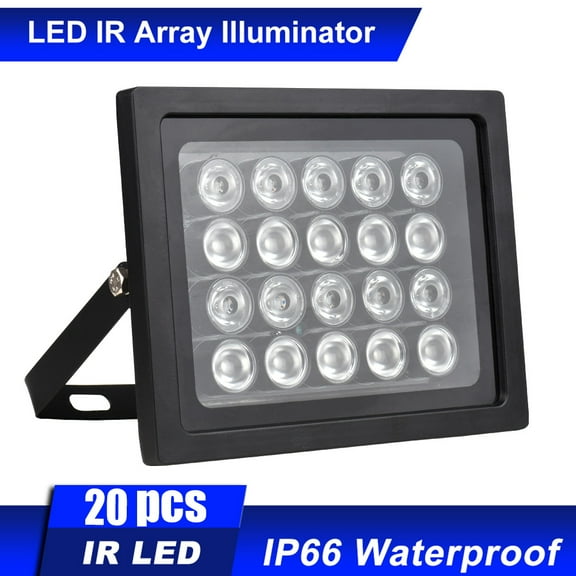 Array Security Camera Fill Light IP66 Outdoor Water Resistant 20 LED 850nm Infrared Night  Auxiliary Light
