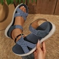 thumbnail image 2 of TAGOLD Women's Sandals,Women's Fashion Casual Summer Style Solid Color Thick Bottom Beach Mouth Wedge Slippers, 2 of 5