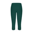 thumbnail image 4 of Green Sweatpants Women Capri Leggings for Women 2025 High Waisted Cutout Yoga Capris Lightweight Cozy Cropped Pants Solid Soft Pajams Pants, 4 of 4