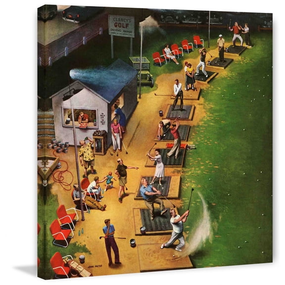 Marmont Hill Golf Driving Range by John Falter Painting Print on Canvas