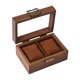 thumbnail image 2 of Caja para relojes Premium para hombre y mujer, contenedor a prueba de polvo, elegante con tapa acrílica. 2 ranuras, 2 of 9