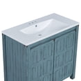thumbnail image 4 of 36" Bathroom Vanity with Sink, Bathroom Storage Cabinet, Retro Blue, 4 of 15