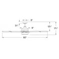 thumbnail image 6 of Hinkley Lighting - Turbine - 9 Blade Ceiling Fan with Light Kit In Modern and, 6 of 17