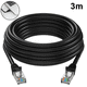 thumbnail image 1 of Cable Ethernet Cat6 Cable LAN de red plano Gigabit con clips de cable Conectores Rj45 sin enganches para computadora/módem/enrutador/X-Box más rápido que Cat5e/Cat5 Xemadio 2035258-2, 1 of 8