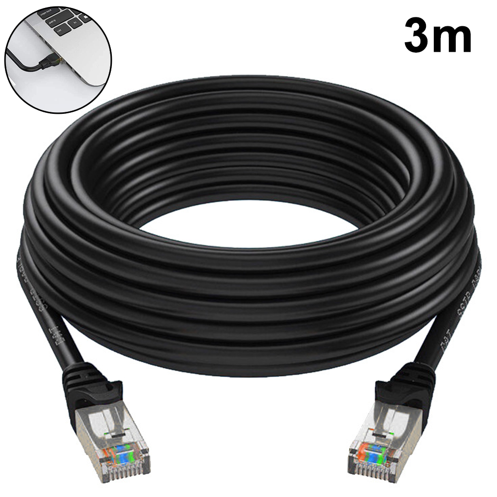 Cat6 Cable Gigabit Flat Network LAN Cable with Cable Clips