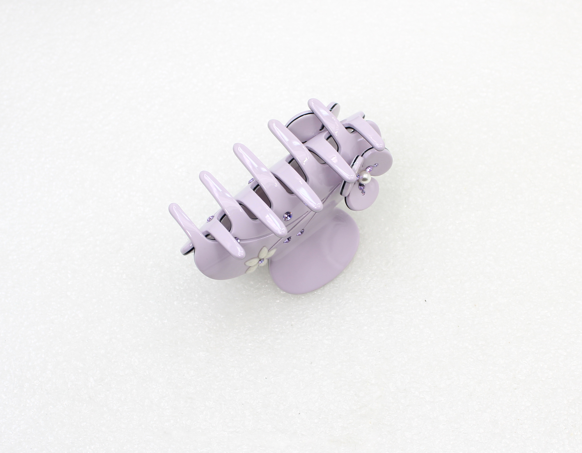 Faship Lavender Cellulose Acetate Floral Art Deco Hair Claw Clips