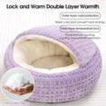 thumbnail image 5 of Hooded Semi Enclosed Shell Shaped Pet Nest, Plush Cat Bed Hooded Semi Enclosed Shell Shaped Pet Nest, Anti-Slip Covered Cat Bed with Hood for Puppy and Kitten, Machine Washable, 5 of 7