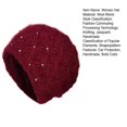 thumbnail image 3 of vnanda Knit Hat with Faux Pearl Women Knitted Hat with Faux Pearl Decor Handmade Soft Stretchy Autumn Winter Beanie for Girls Women Knit Hat, 3 of 7