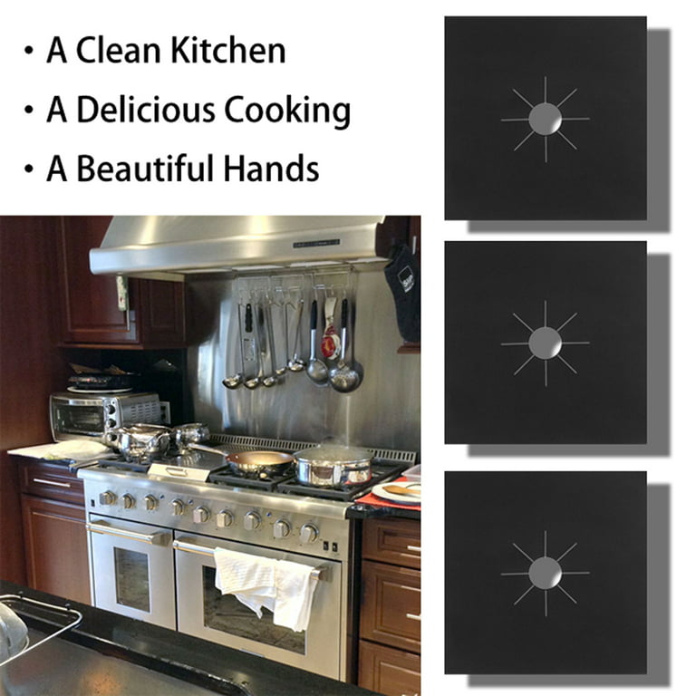 4PCS SET Stainless Steel Gas Electric Stove Top Stovetop Covers Stove  Protector Kitchen Baking Accessories
