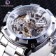 thumbnail image 2 of Reloj mecánico automático FORSINING para hombre con correa de acero inoxidable de moda, 2 of 8