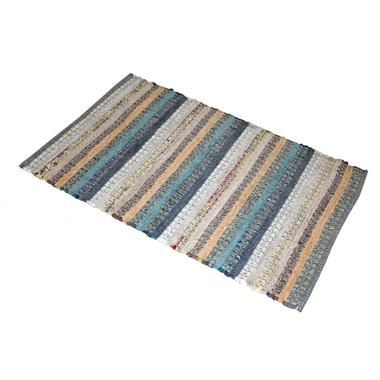 Door Mat Striped Indoor Outdoor 2 PACK Welcome Floor Mats 2' x 3' Rug  Anti-slip