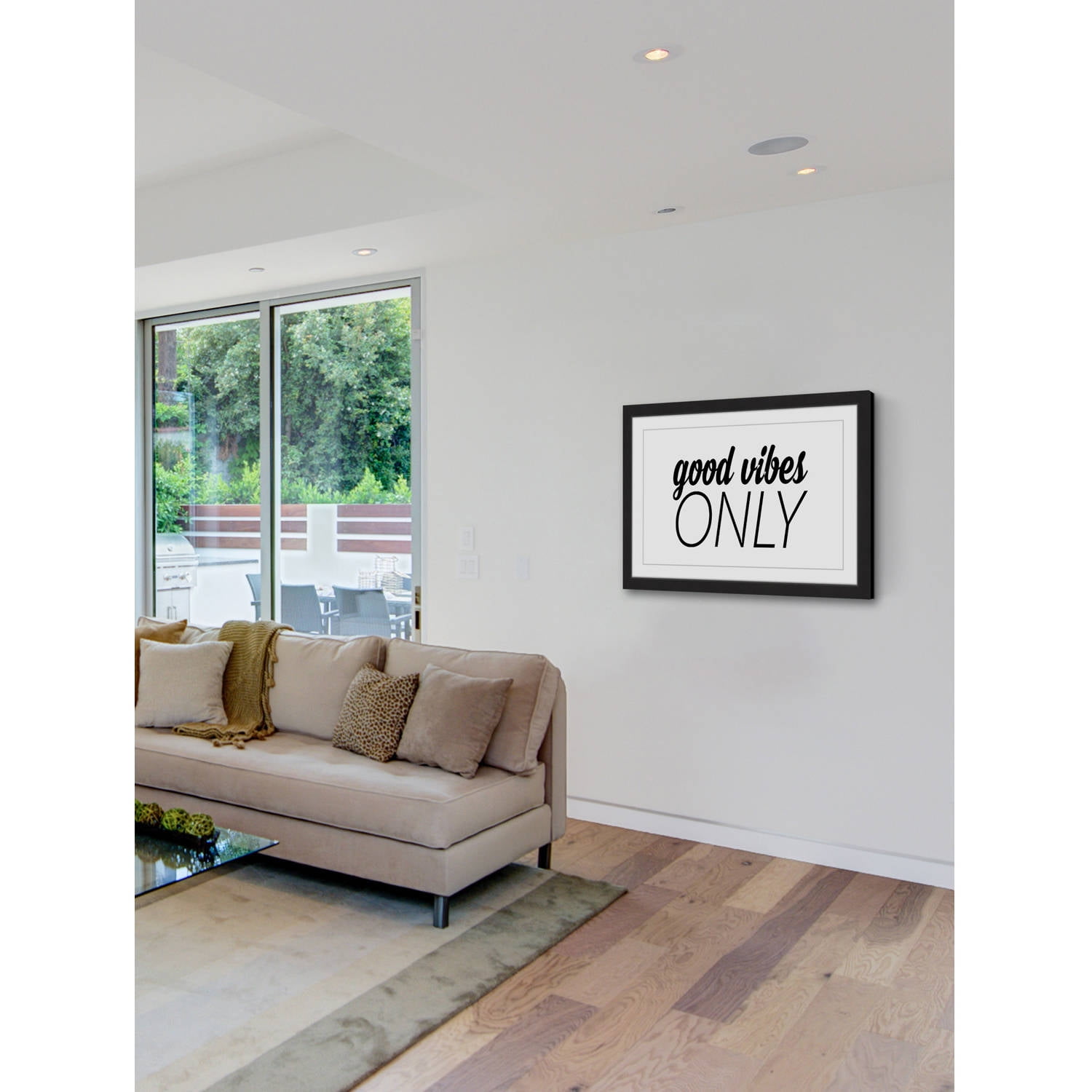 Marmont Hill "Good Vibes Only" by Diana Alcala Framed Painting Print