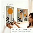 thumbnail image 4 of Boho Wood Wall Art Set of 3 Mid Century Modern Wall Decor Boho Leaf wooden Artwork Abstract Leaf wood Triptych for Living Room & Office Gallery Wall (8x16 Inch), 4 of 8