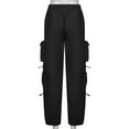 thumbnail image 6 of Up to 65 off!Lolmot Parachute Pants for Women, Drawstring Elastic Waist Ruched Baggy Cargo Pants Women Jogger Y2K Pant with Pockets, 6 of 7