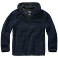 thumbnail image 3 of BRANDIT INDIVIDUAL WEAR Adult Male Hooded Fleece Quarter Zip Pullover, Color: Navy, Size: L, 3 of 7