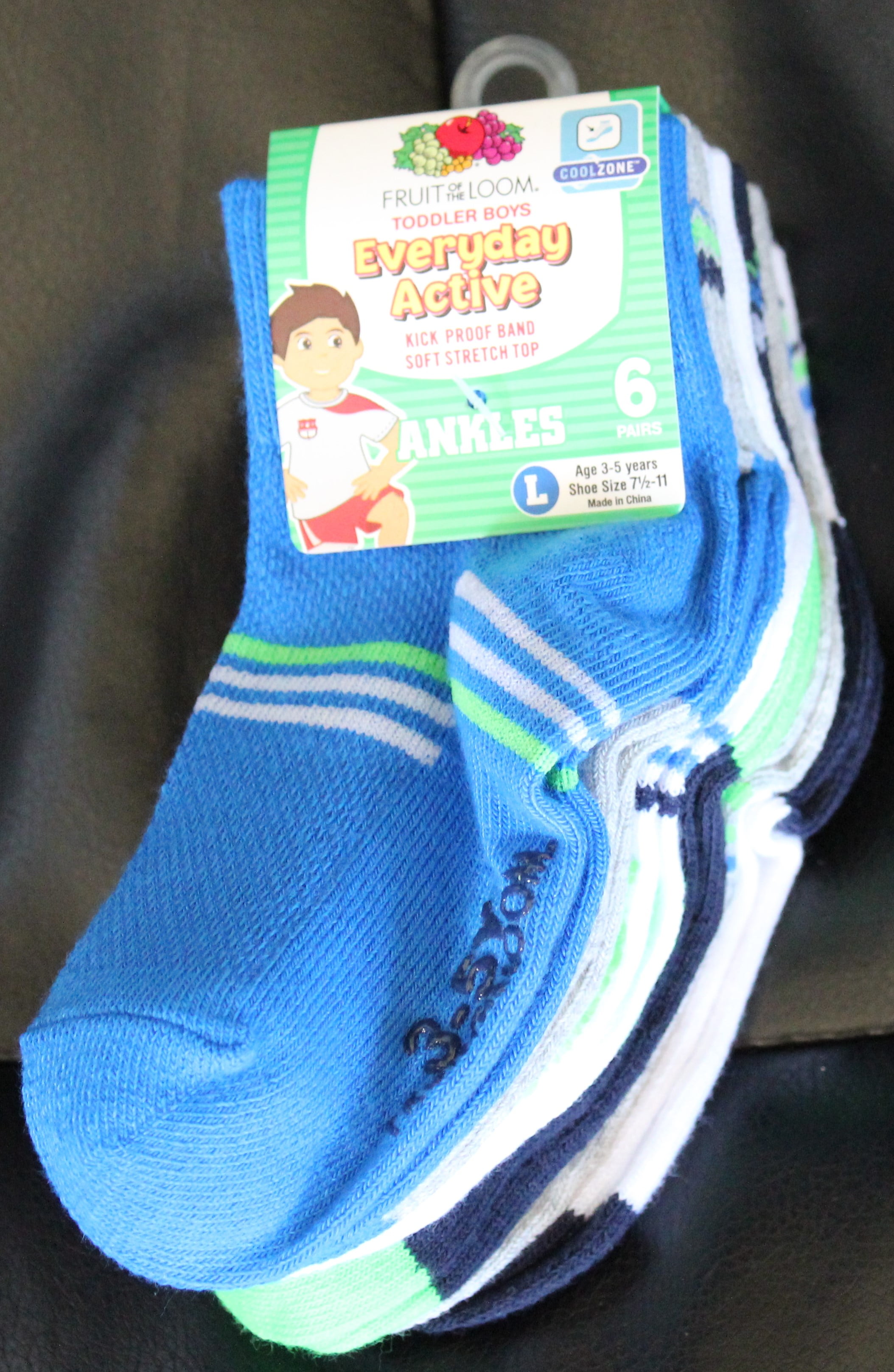 Fruit Of The Loom Baby Boy Ankle Socks, 6 Pack