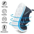 thumbnail image 4 of Kids Boys Girls Fashion Sneakers Running Shoes Knit Athletic Shoes Black/Lime 5.5, 4 of 7