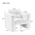 thumbnail image 2 of Harper & Bright Designs Modern Accent Chair, Upholstered Comfy Reading Arm Chair, Single Sofa Chair with Back and Pillow for Living Room, Cream, 2 of 12