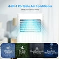 thumbnail image 4 of FREE VILLAGE Portable Air Conditioners,8000 BTU,4 in 1 Portable AC Unit with Window Kits, Fan & Dehumidifier Modes,Cools up to 350 Sq.Ft,LED Display/Remote Control,24H Timer for Living Room,Bedroom, 4 of 9