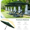 thumbnail image 5 of Autlaycil 10ft Patio Umbrellas 32 Solar LED Lights Outdoor Market Umbrella with Tilt Crank, Solar Umnrella, Green, 5 of 7