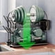 thumbnail image 5 of Organizador de escurridor de platos premium, práctico, de gran capacidad, de 2 niveles con soporte para utensilios, escurridor de platos para encimera Grande, 5 of 8
