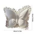 thumbnail image 3 of CuiLiyq Butterfly Throw Pillow, Butterfly Shaped Decorative Pillow for Sofa Couch Bed, 1 Pcs Plush Velvet Lumbar Support Cushion for Office Chair and Car Seat (15.7" x 17.7", White), 3 of 6