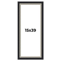 15x39 Frame Black Real Wood Picture Frame Width 2.25 Inches | Interior Frame Depth 0.5 Inches |