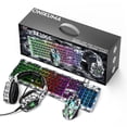 thumbnail image 2 of Juego de tres piezas de auriculares con teclado de ratón de camuflaje, accesorios de computadora para jugadores Hugtrwg Para estrenar, 2 of 9