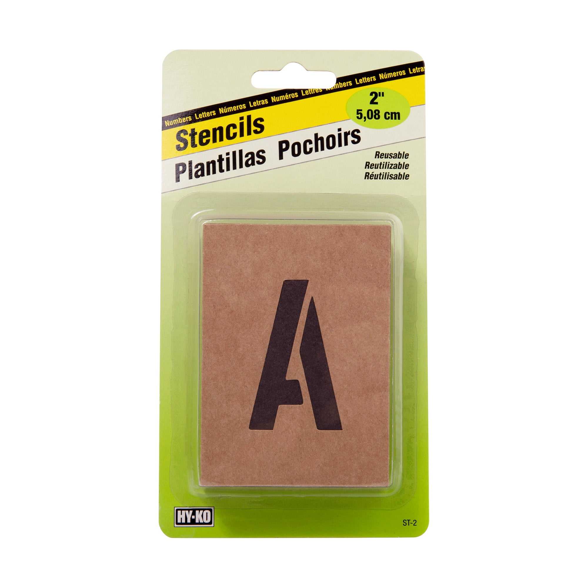 Hy-Ko ST-2 Number & Letter STENCILS 2 INCH TAN 