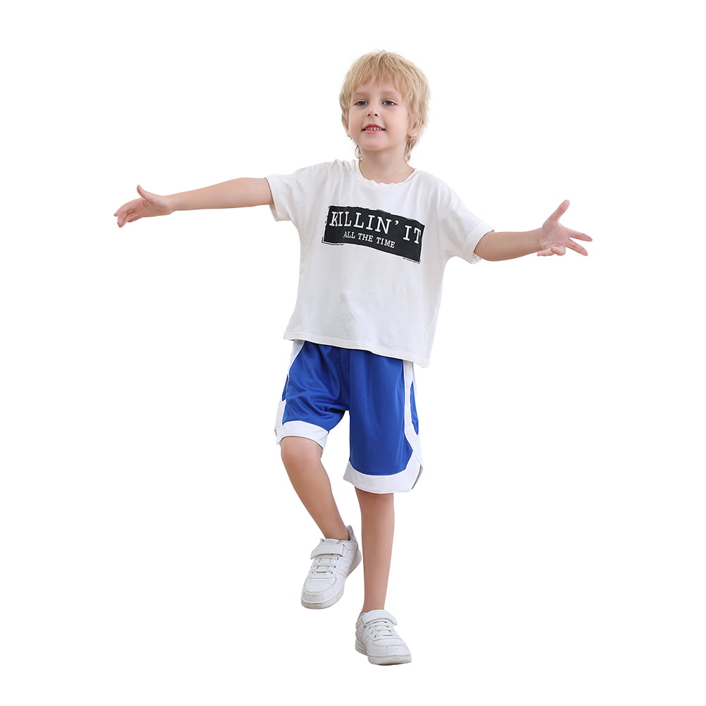 TOPTIE Big Boys Youth Soccer Short 8 Inches Running Shorts with Pockets 