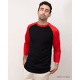 thumbnail image 2 of Men's Casual Classic Raglan Basic Soft Cotton 3/4 Long Sleeve Sports Baseball Jerseys T Shirts, 2 of 7