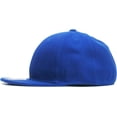 thumbnail image 3 of Solid Flat Brim Bill Fitted Baseball Cap, 3 of 6