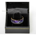 thumbnail image 4 of Jewelry Avalanche Purple Inlay Gold Tungsten Wedding Band, Mens Engagement Band, Anniversary Ring, 4 of 4