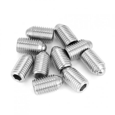 

Spring Ball Plunger Screw Pack Of 10 Stainless Steel Hex Socket Ball Screw Wide Application For Pneumatic Tools Lubrication Equipment