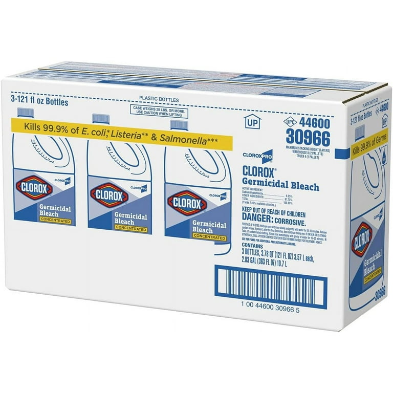 Clorox Germicidal Concentrated Bleach 3.57L - 3 Bottles Clorox Germicidal Concentrated Bleach 3.57L - 3 Bottles