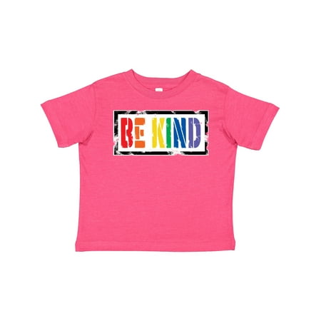 

Inktastic Be Kind Stencil LGBT Rainbow Gift Toddler Boy or Toddler Girl T-Shirt