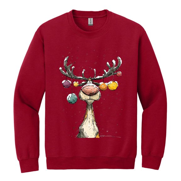 Retro Reindeer Christmas Sweatshirt, Cute Merry Christmas Sweatshirt