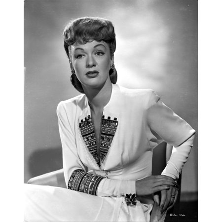 Eve Arden on Long Sleeve Dress sitting on Chair Portrait Photo Print