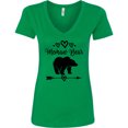 thumbnail image 3 of Inktastic Memaw Bear Grandmother Women's V-Neck T-Shirt, 3 of 5