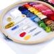 thumbnail image 5 of Juego de herramientas de hilo de punto de cruz-hilo de bordar genuino de 100 colores + accesorios + 5 círculos de bordado de bambú + 2 hojas de tela Xemadio MZQ-0853, 5 of 9