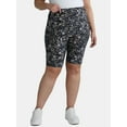 thumbnail image 2 of Terra & Sky Women’s Plus Size Bike Shorts, 10" Inseam, 2-Pack, Sizes 0X-5X, 2 of 7