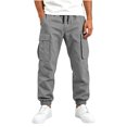 thumbnail image 3 of Rvasteizo Boys Cargo Pants Fall Winter Elastic Waist Pocket Casual Kids Bottoms 5 Years, 3 of 5