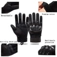thumbnail image 2 of Un par de guantes militares de combate táctico para hombres, guantes deportivos de verano, protección contra cortes de motocross (negro L) JAMW Sencillez, 2 of 5