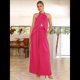 thumbnail image 5 of Conjunto de Dos Piezas para Mujer, Verano 2025, Informal, Sin Mangas, Cuello Alto, Top Corto, Pantalones de Pierna . Rojo M, 5 of 9
