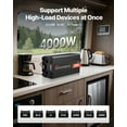 thumbnail image 6 of VEVOR 4000W Power Inverter, 12V DC to 120V AC Modified Sine Wave Inverter, Solar Car Charger Converter with LCD Display, Remote Control, 2 USB Ports, 4 AC Outlets, Type-C Port, for RV, Truck Outdoor, 6 of 9